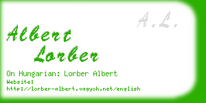 albert lorber business card